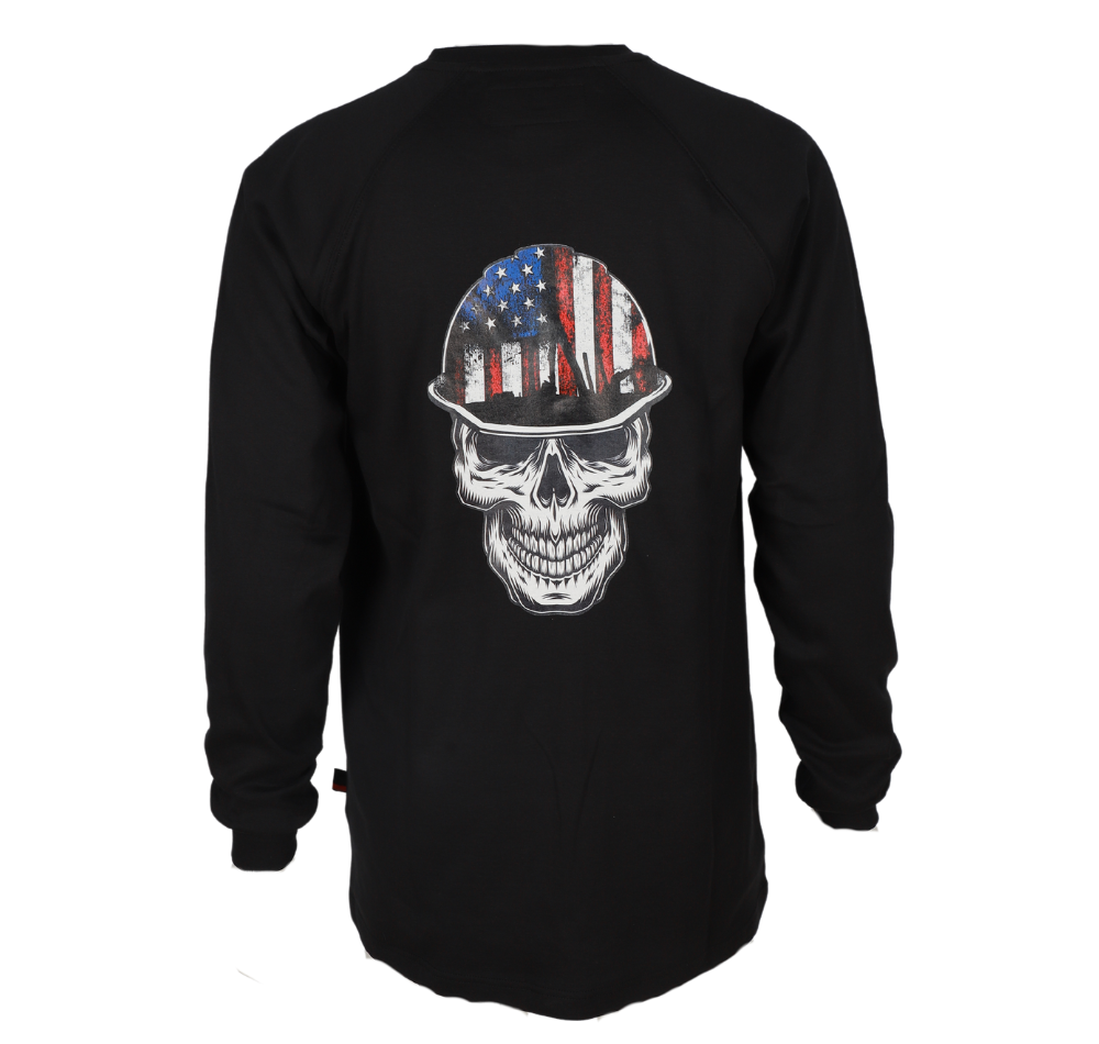 Forge Fr Men's Graphic Printed Black Long Sleeve T-shirt