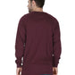 Forge Fr Men's Burgundy Long Sleeve Crew Neck T-shirt