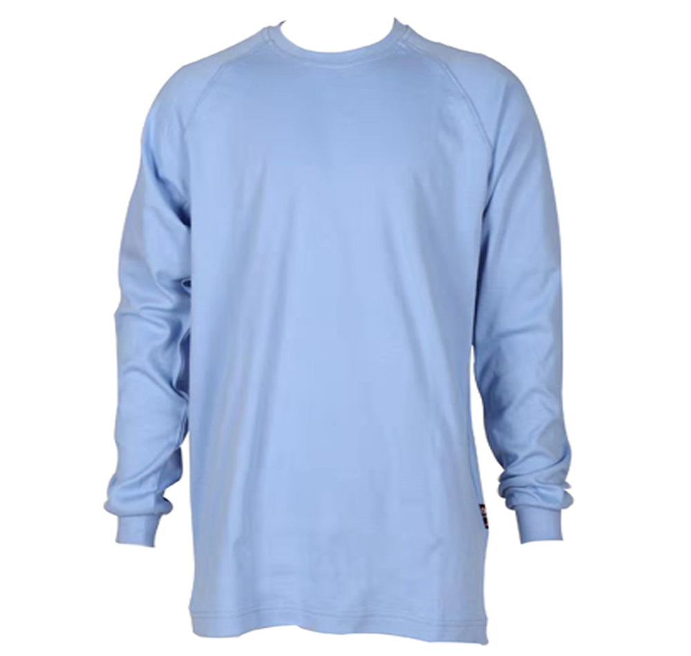 Forge Fr Men's Light Blue Crew Neck Long Sleeve T-shirt
