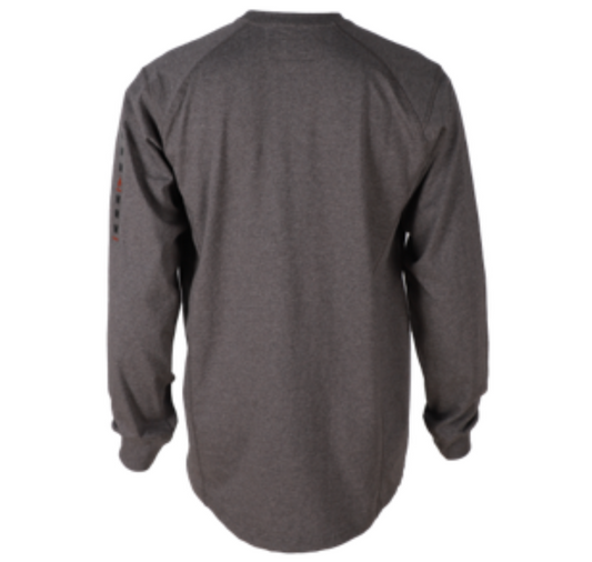 Forge Fr Men's Charcoal Grey Crew Neck Light Weight Long Sleeve T-shirt