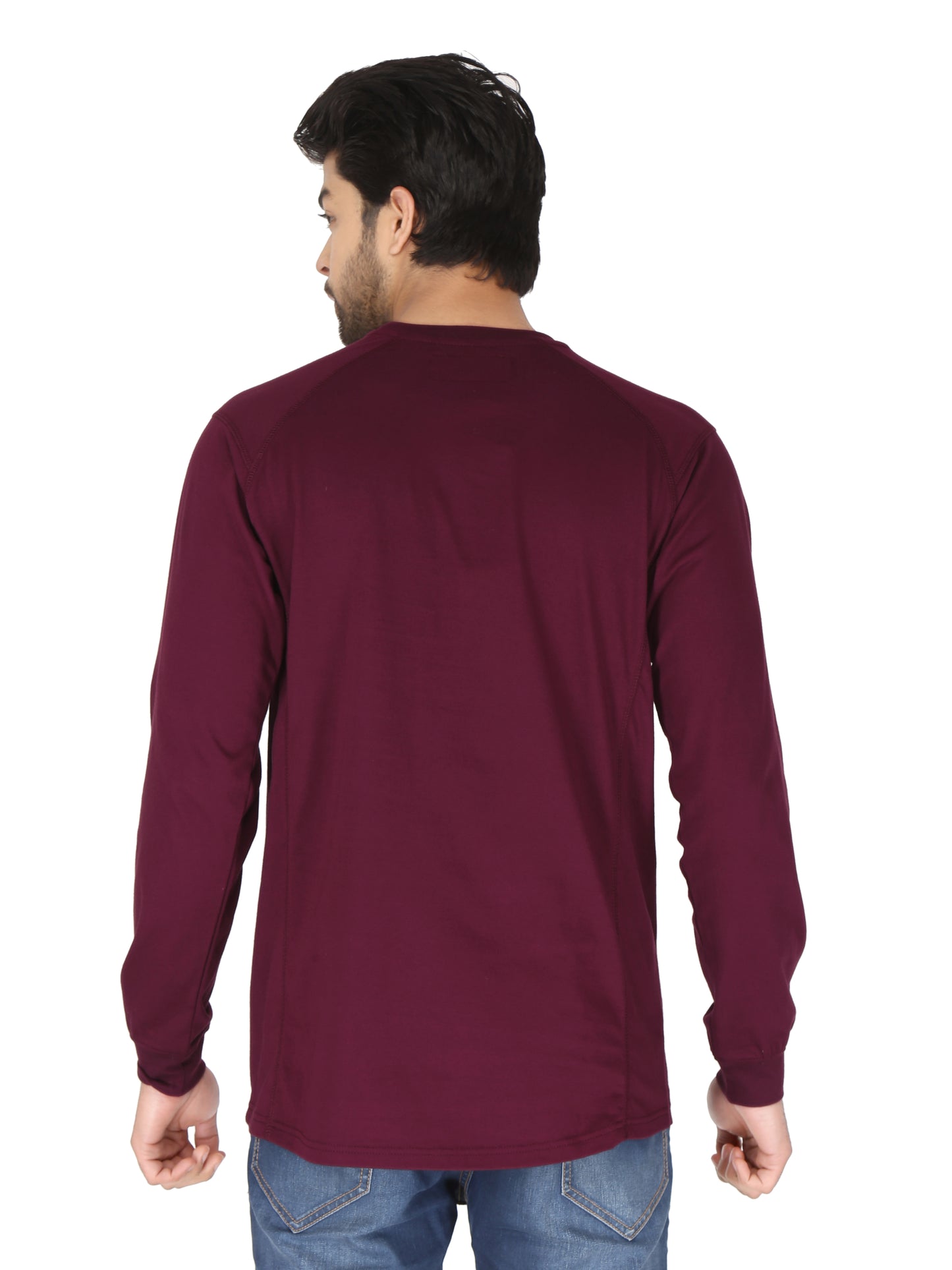 Forge Fr Men's Burgundy Light Weight Long Sleeve T-shirt