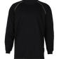 Forge Fr Men's Contrast Stitch Black Light Weight Crew Neck Long Sleeve T-shirt