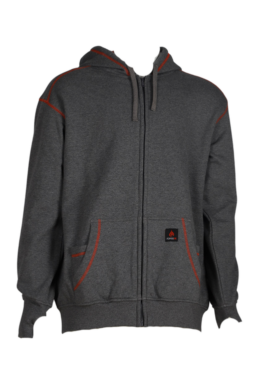 Forge Fr Men's Charcoal Grey Hoodie With Zipper