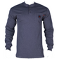 Forge Fr Men's Charcoal Grey Henley Neck Long Sleeve T-shirt