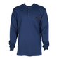 Forge Fr Men's Indigo Henley Neck Long Sleeve T-shirt