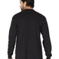 Forge Fr Men's Henley Neck Long Sleeve Black T-shirt