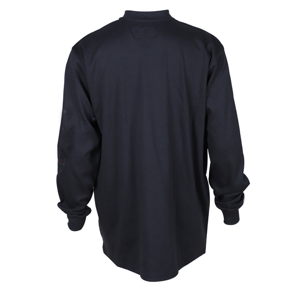 Forge Fr Men's Navy Henley Neck Long Sleeve T-shirt