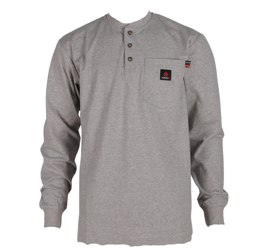 Forge Fr Men's Grey Light Weight Henley Tee