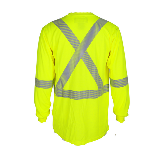 Forge Men's Yellow Hi-Vis Long Sleeve T-shirt