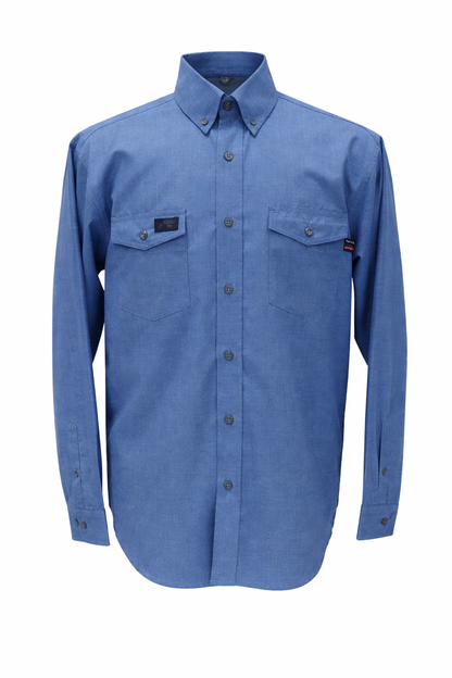 FORGE FR MEN’S IFR 4.7OZ STEEL BLUE SHIRT