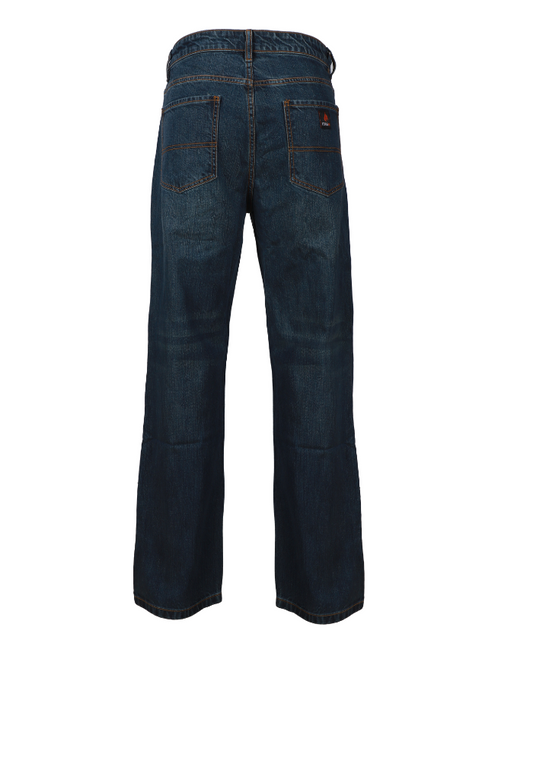 Forge Fr Men's Blue Faded Cross Hatch Jeans