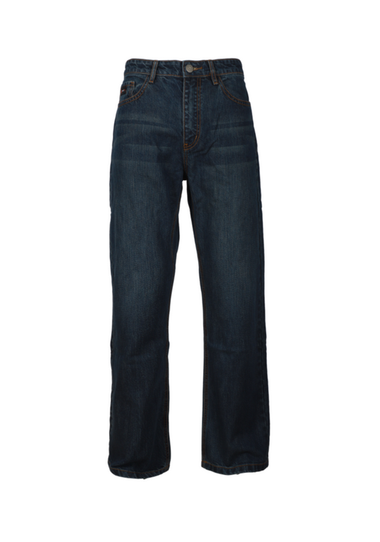 Forge Fr Men's Blue Faded Cross Hatch Jeans