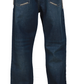 FORGE FR MEN'S DENIM  STRETCH JEANS WITH EMBROIDERY