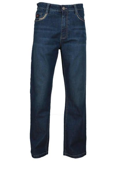 FORGE FR MEN'S DENIM  STRETCH JEANS WITH EMBROIDERY