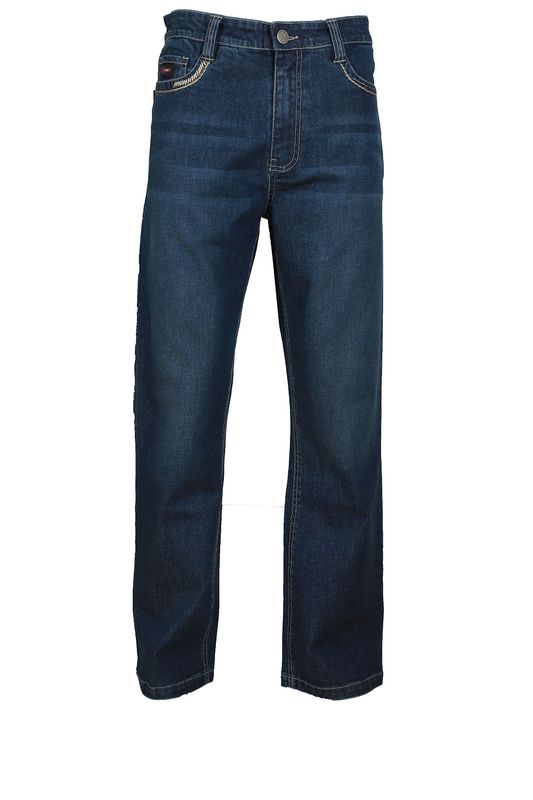 FORGE FR MEN'S DENIM  STRETCH JEANS WITH EMBROIDERY