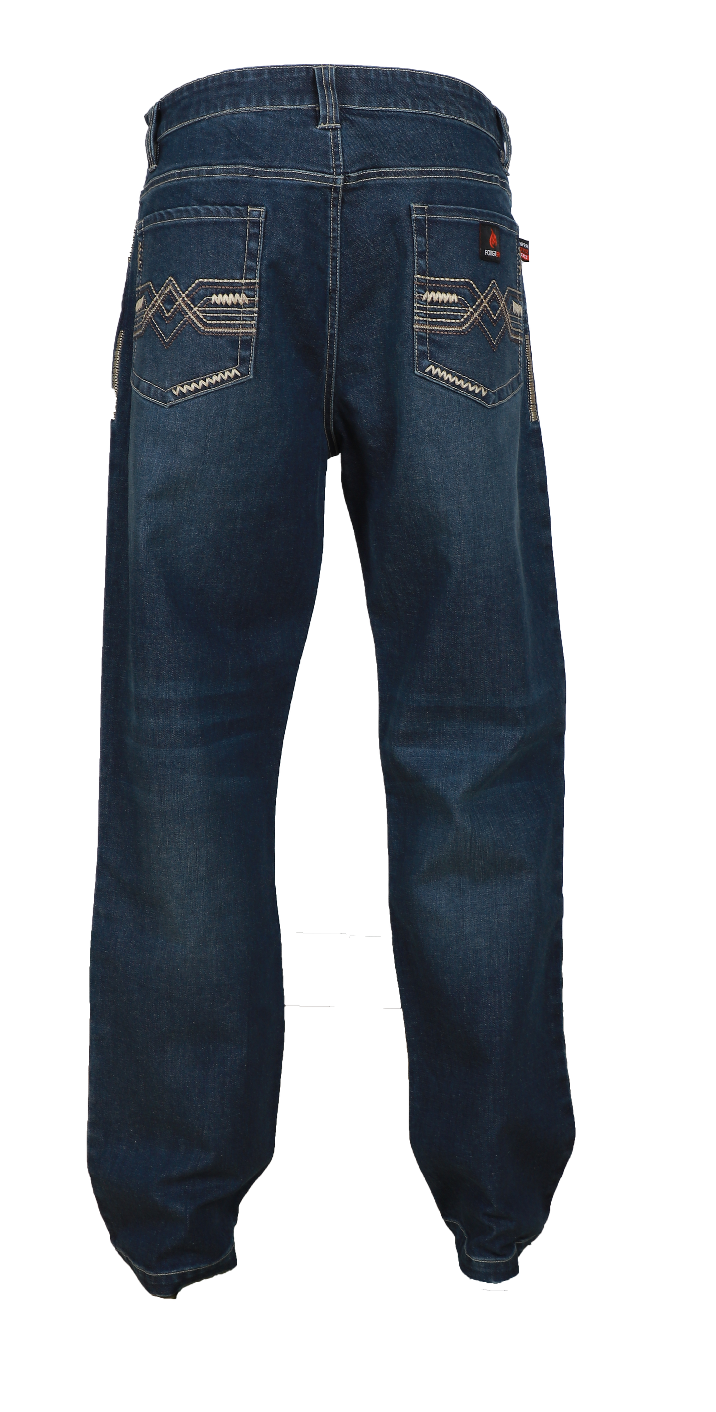 FORGE FR MEN'S DENIM  STRETCH JEANS WITH EMBROIDERY