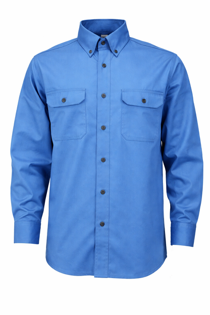 Forge Fr Men's Light Blue Button Long Sleeve Shirt