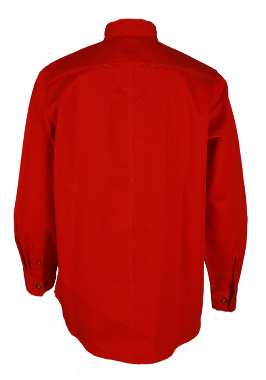 Forge Fr Men's Red Button Long Sleeve Shirt