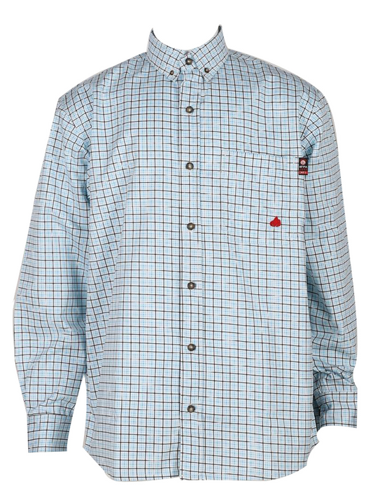 FORGE FR MEN'S PLAID LONG SLEEVE BUTTON SHIRT