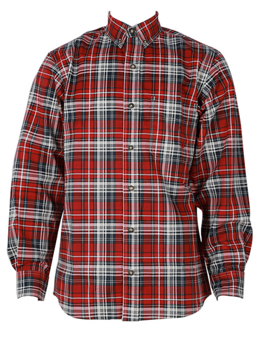 FORGE FR MEN'S PLAID LONG SLEEVE BUTTON SHIRT