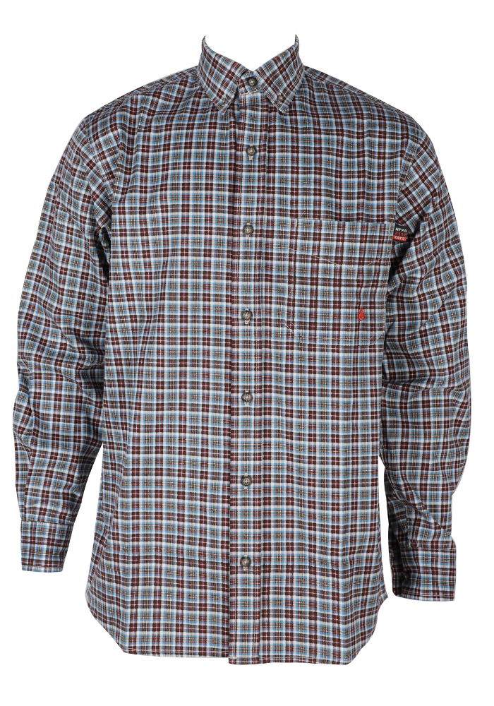 FORGE FR MEN'S PLAID LONG SLEEVE BUTTON SHIRT