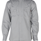 FORGE FR MEN'S Grey Double Pocket PLAID LONG SLEEVE SNAPS SHIRT