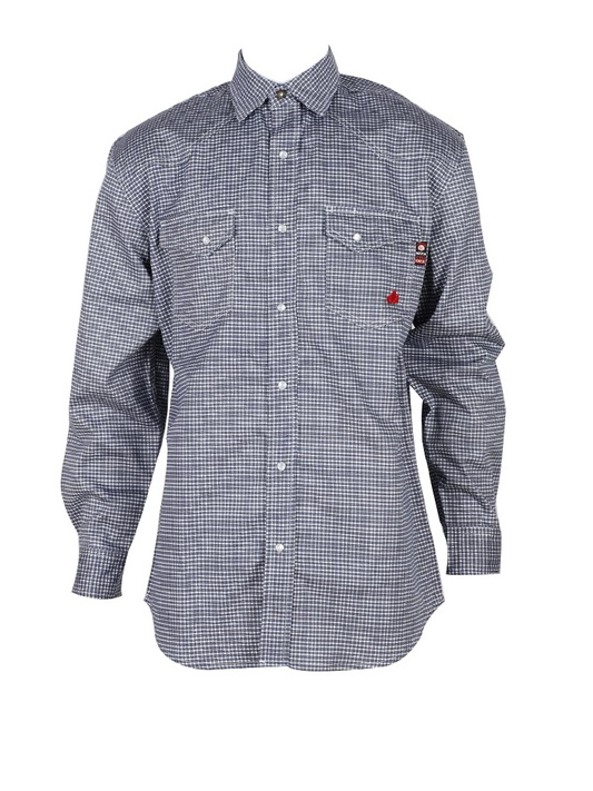 FORGE FR MEN'S PLAID LONG SLEEVE SNAPS SHIRT