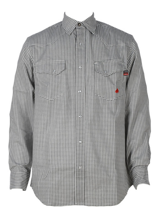 FORGE FR MEN'S PLAID LONG SLEEVE SNAPS SHIRT