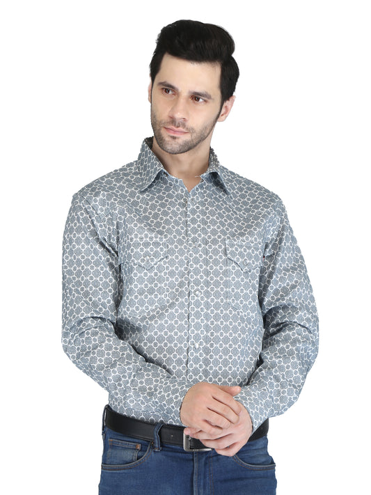 FORGE FR MEN'S PLAID LONG SLEEVE SNAPS SHIRT