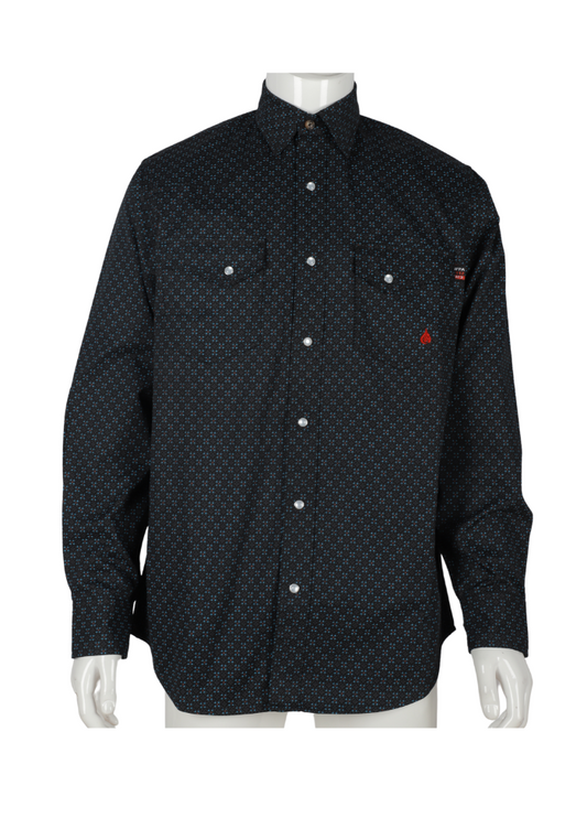 FORGE FR MEN'S PLAID LONG SLEEVE SNAPS SHIRT