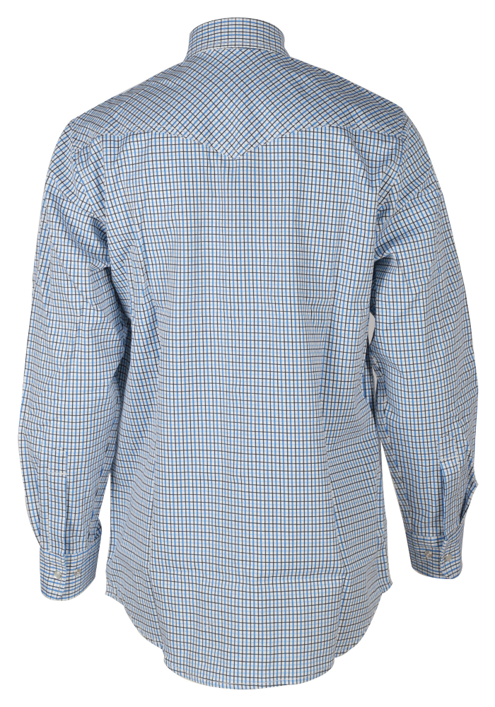 FORGE FR MEN'S PLAID LONG SLEEVE SNAPS SHIRT