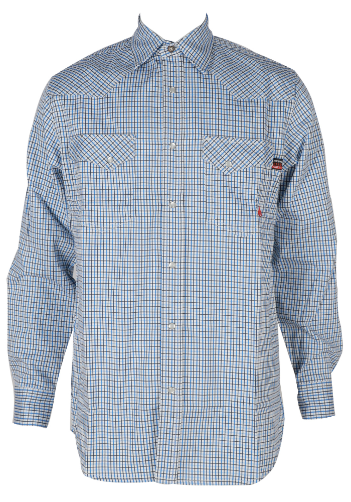 FORGE FR MEN'S PLAID LONG SLEEVE SNAPS SHIRT