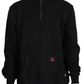 Forge Fr Men's Black High Neck ¼ Zip Full Sleeves Sweater