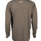 Forge FR men's heather brown 1/4 zip tee back view showcasing durable fabric and stylish design.