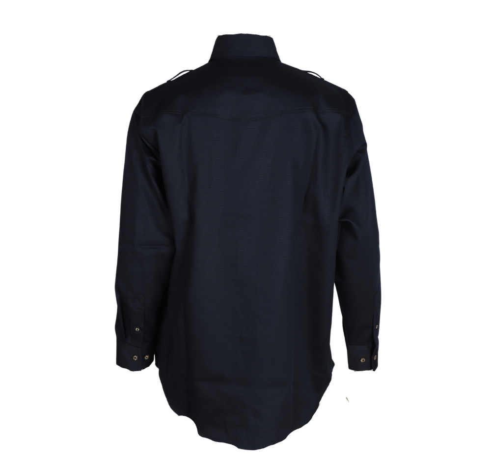 MEN'S FR Navy BUTTON RIPSTOP SHIRT
