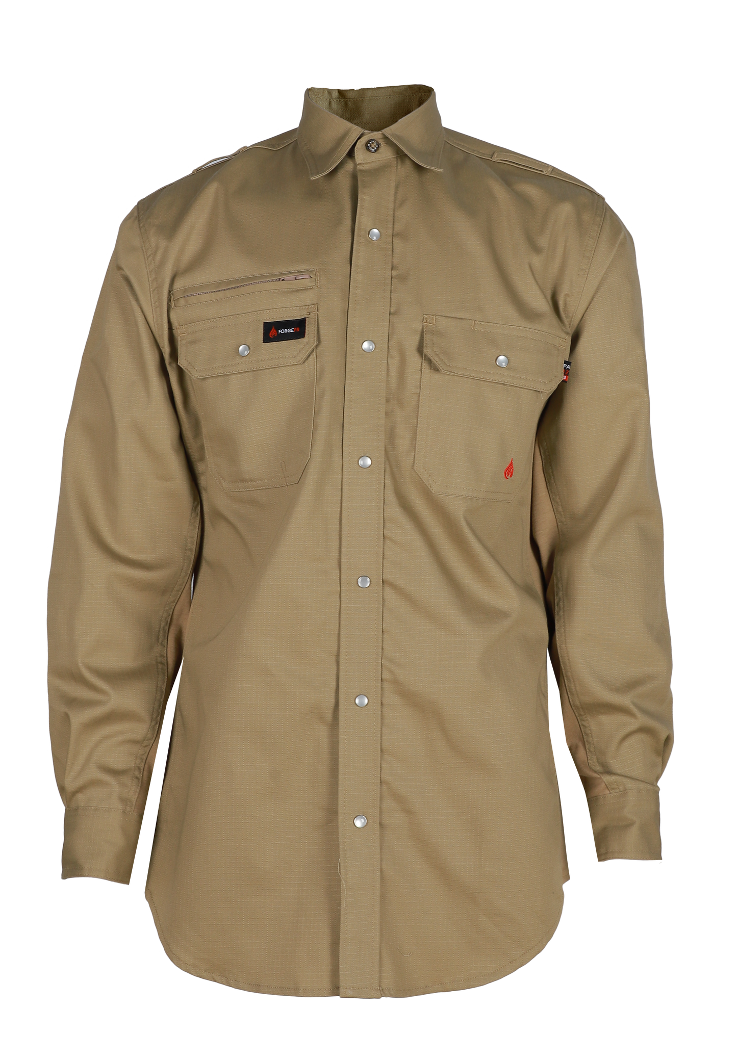 FORGE FR MEN'S  LIGHT WEIGHT RIPSTOP  VENT SNAP SHIRT