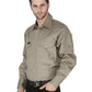 Forge Fr Men's Solid Khaki Long Sleeve Shirt