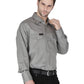 Forge Fr Men's Solid Light Grey Long Sleeve Shirt
