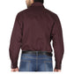 Forge Fr Men's Solid Long Sleeve Burgundy Shirt