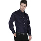 Forge Fr Men's Solid Navy Long Sleeve Shirt