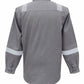 FORGE MEN'S FR BUTTON SOLID SILVER TAPING SHIRT