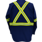 FORGE FR MENS BUTTON SOLID NAVY X TAPING SHIRT