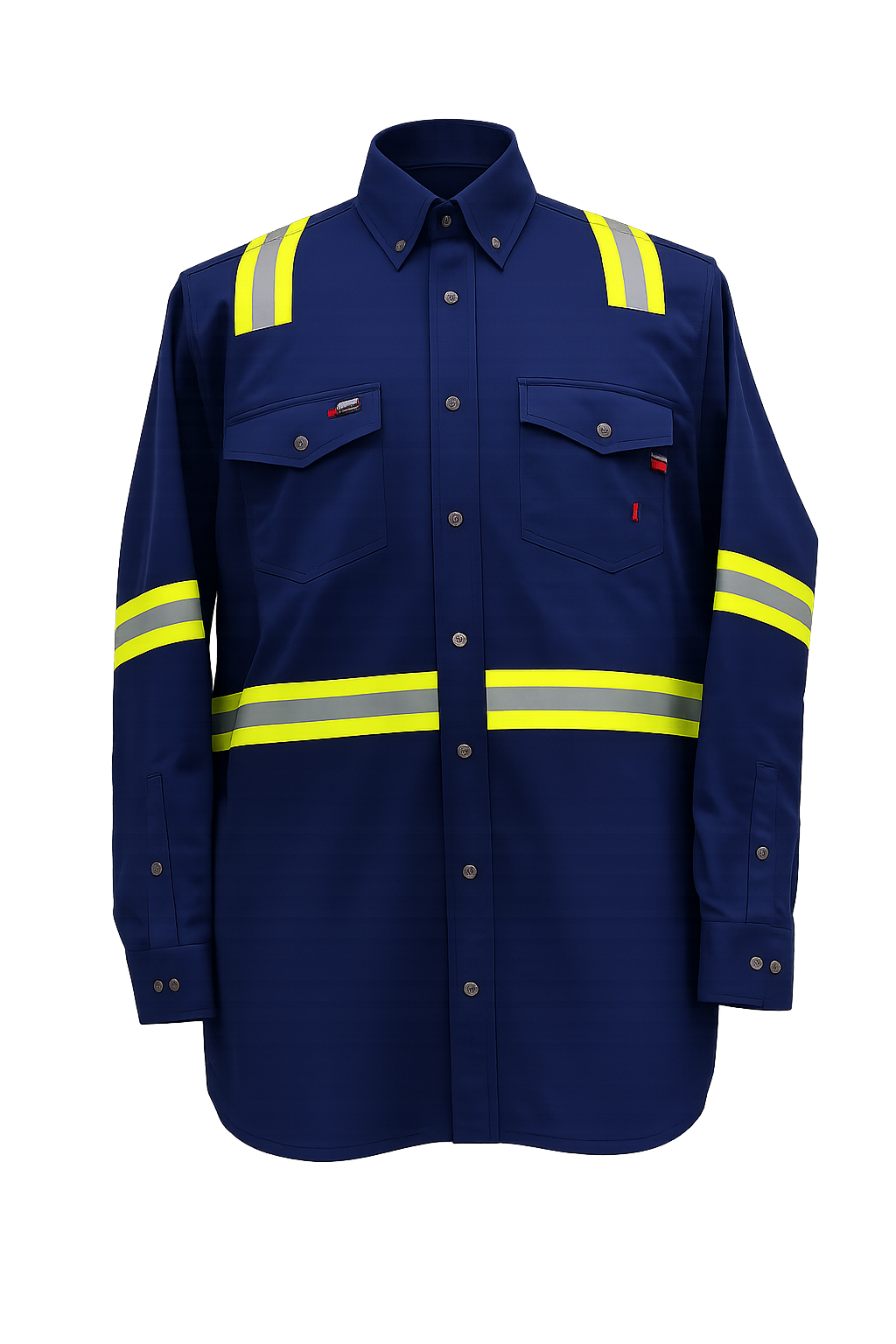 FORGE FR MENS BUTTON SOLID NAVY X TAPING SHIRT