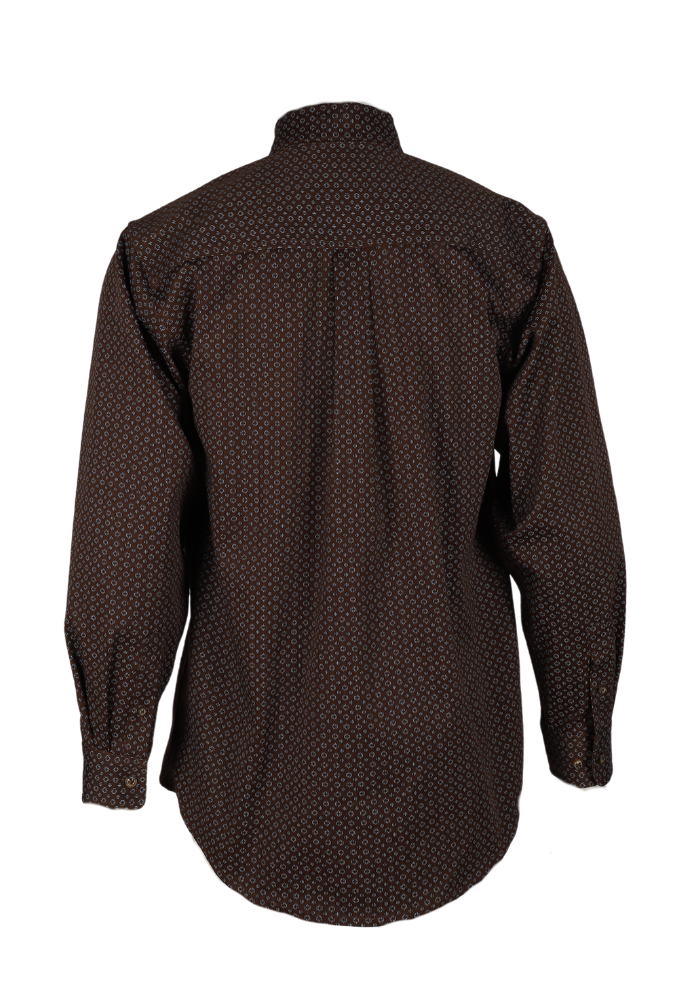 Forge Fr Men's Brown Printed Long Sleeve Shirt