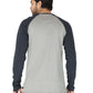 Forge Fr Men's Grey & Navy Baseball Long Sleeve T-shirt