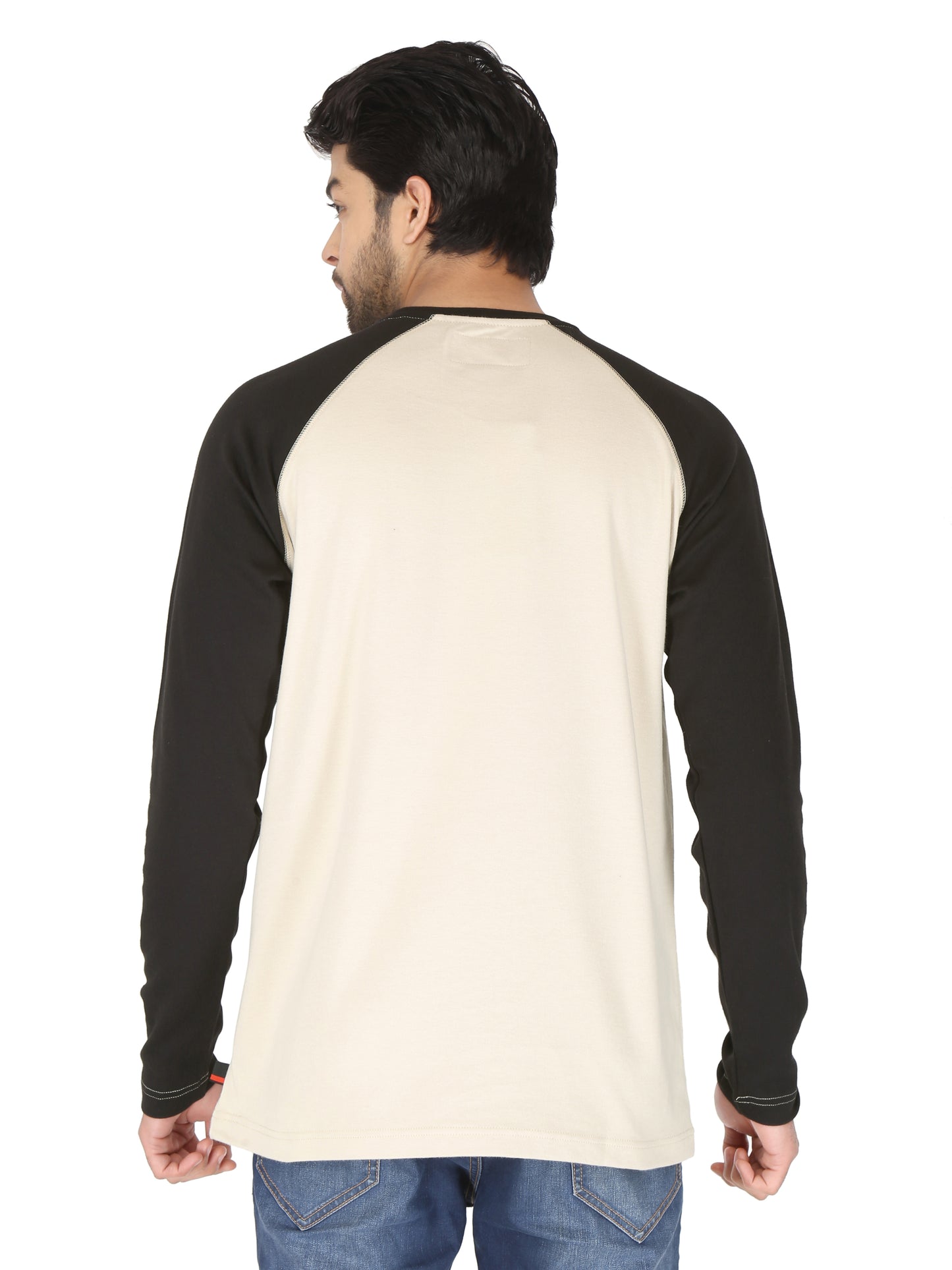 Forge Fr Men's Sand & Black Baseball Long Sleeve T-shirt