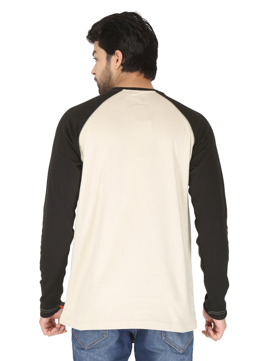 Forge Fr Men's Sand & Black Baseball Long Sleeve T-shirt