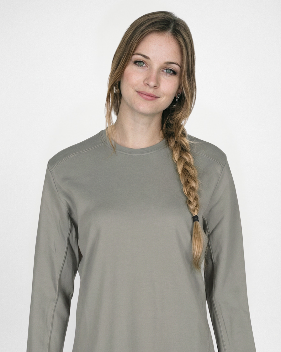 Forge Fr Women's Grey Crew Neck T-shirt