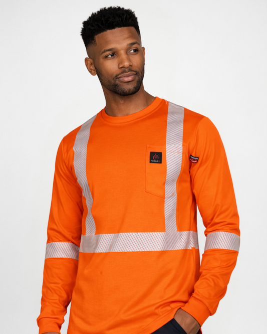 Forge Fr men's crew neck with taping Long Sleeve T-shirt