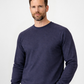 Forge Fr Men's Graphic Printed Navy Long Sleeve Crew Neck T-shirt